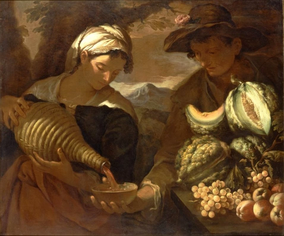 Candido - Il ristoro dell'ortolano , con Pasinelli Lorenzo, Pinacoteca Nazionale Bologna